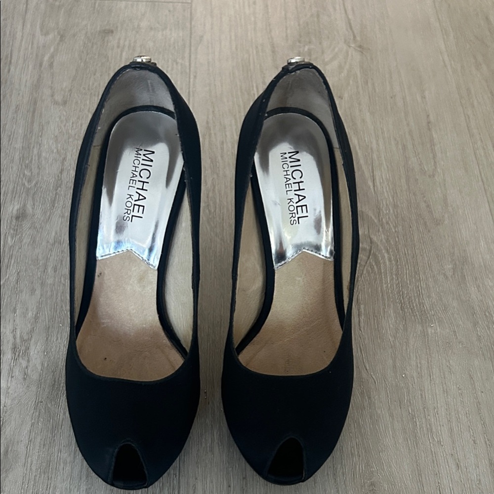 Michael Kors Black Peep Toe Women's Shoes